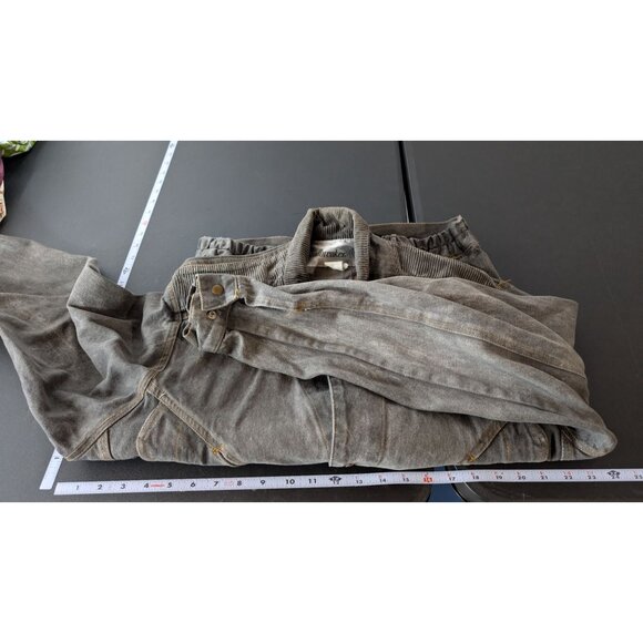 Vintage Original Windbreaker Gray Denim Jean Jacket Size Large Vtg Retro Winter - Picture 7 of 8